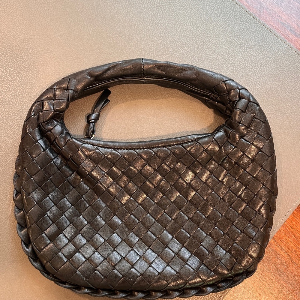 Bottega Veneta Black Intrecciato Handbag